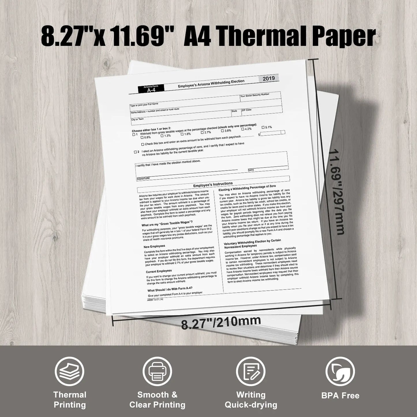 Inkless Portable Thermal Printer